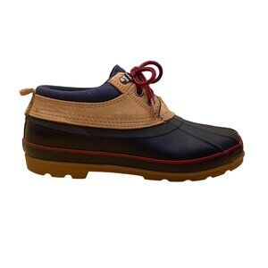 Lands End Men’s Brown & Blue Rubber Water-Resistant Outdoor Duck Shoes Size 9